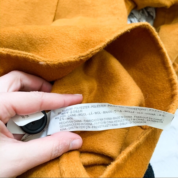 Zara Handmade Coat in Mustard Yellow - Picture 4 of 5